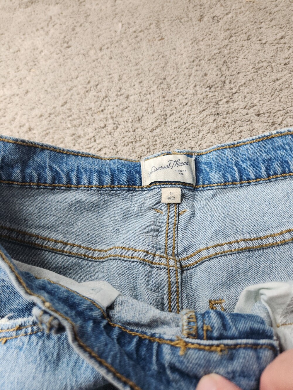 Women's High-Rise Denim Midi Skirt - Universal Thread Light Wash 10 - Picture 4 of 12